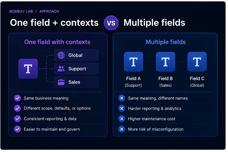 Jira custom field context decision comparison